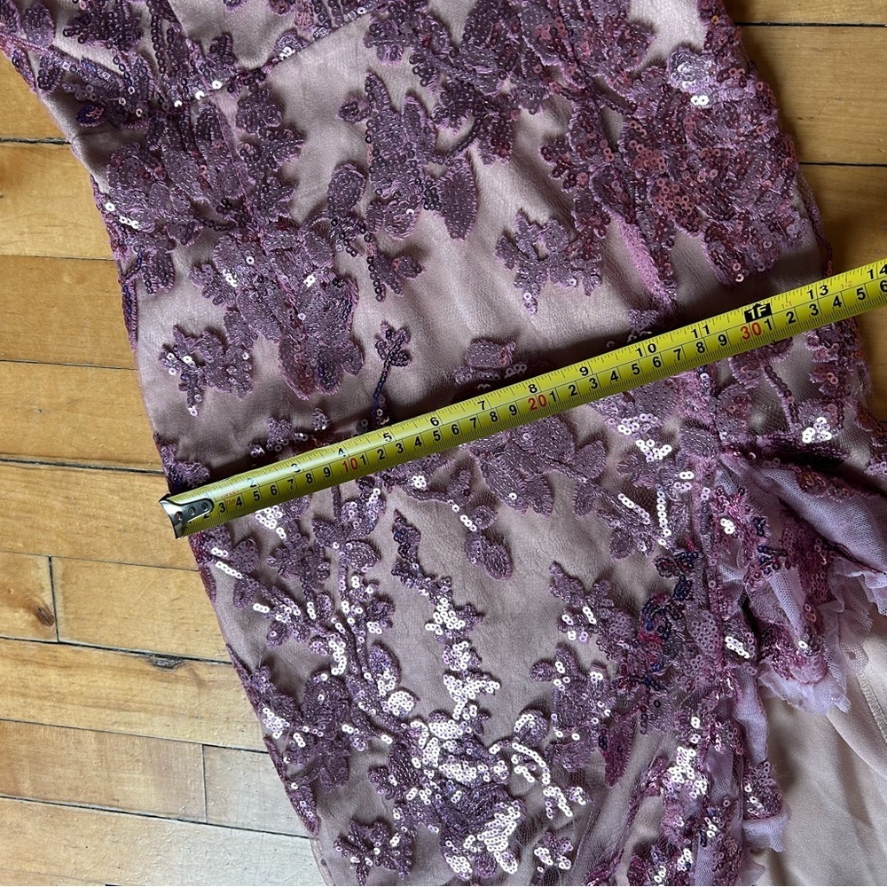 NWT NBD Revolve  Sz XXS Dragonfly Pink Sequin Ruffle Midi Dress - Picture 12 of 13